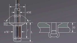 Countersunk - Standard blind rivet