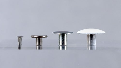 Custom semi-tubular rivets